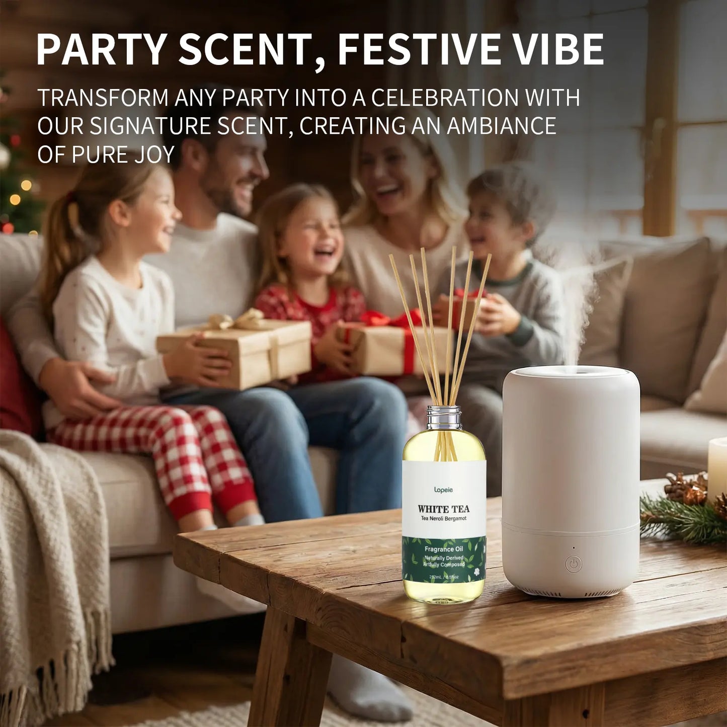 Lopeie Hotel Diffuser Oil Refill Inspired by The Westin Hotel - 118ml 4.1 fl oz - Aromatherapy Essential Oil-White Tea, Neroli & Bergamot – Ideal for Ultrasonic and Waterless Diffusers Pleasant Fragrant