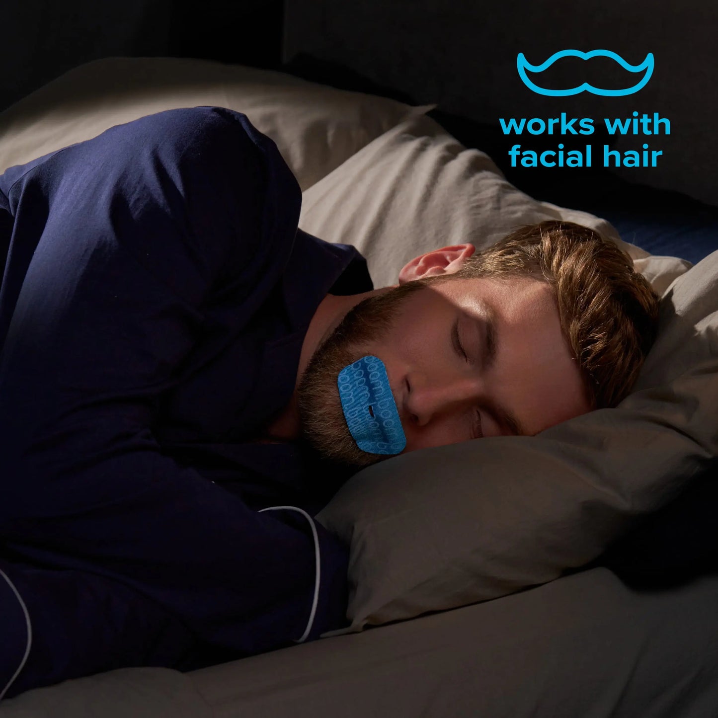 [NEW] BoomBoom Mouth Tape: Breathe Better, Sleep Better | Encourages Nasal Breathing | Flexible Fabric for All-Night Comfort | Skin-Friendly Adhesive | Clinically Tested. Non-Toxic. PFAs Free. | Wake Up Restored | Subscribe and Save