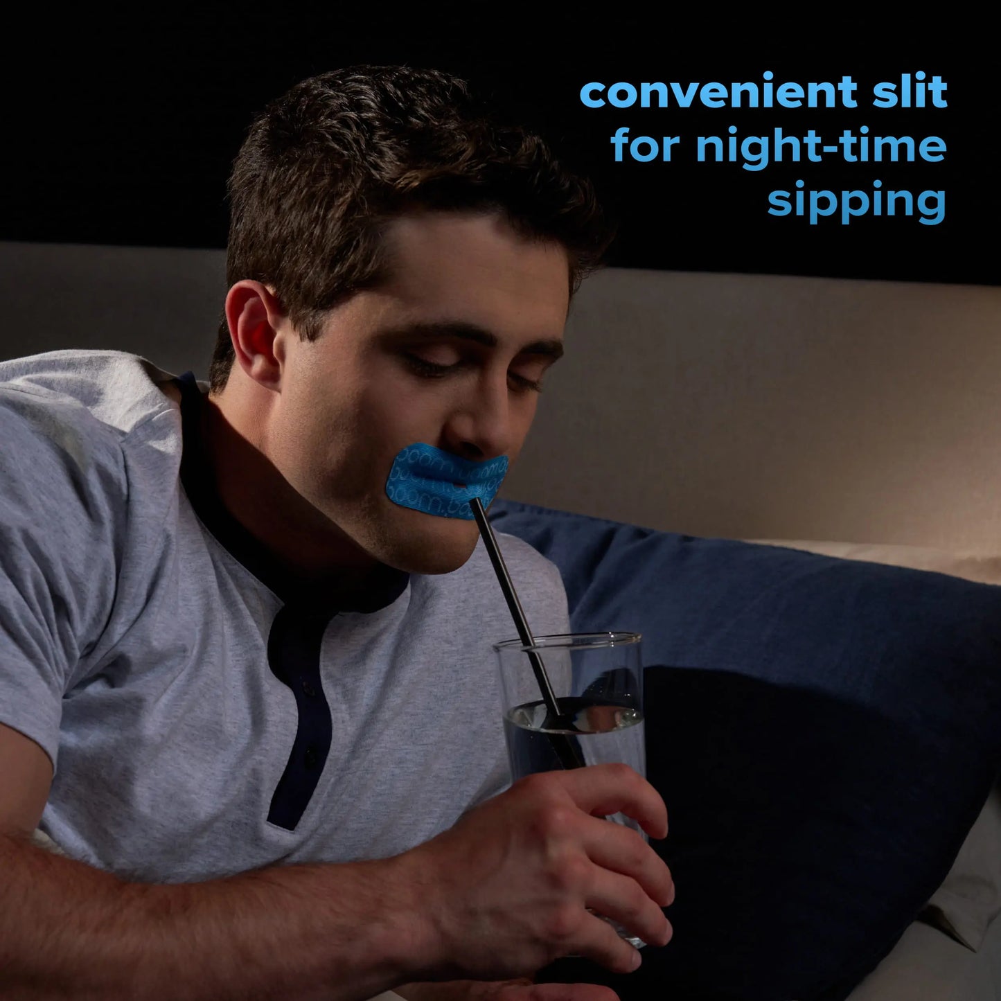[NEW] BoomBoom Mouth Tape: Breathe Better, Sleep Better | Encourages Nasal Breathing | Flexible Fabric for All-Night Comfort | Skin-Friendly Adhesive | Clinically Tested. Non-Toxic. PFAs Free. | Wake Up Restored | Subscribe and Save