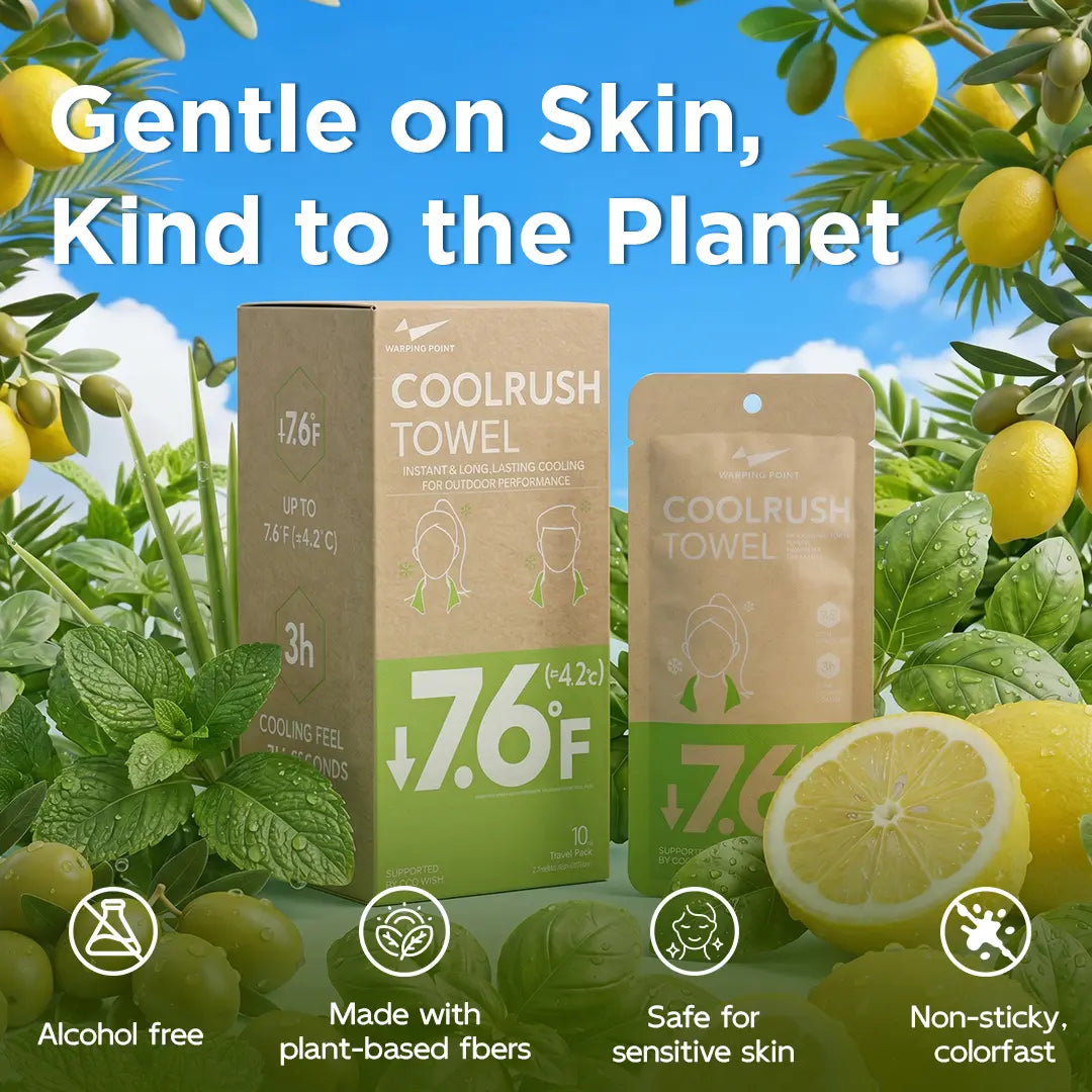 CoolRush Towel for Hot Weather, Cooling Towel, Ice Towel, Instant & Long-Lasting Cooling for Outdoor Performance, Large Cooling Body Wipe, Must Have for Summer Travel, Running,Gym , Camping Gardening & Daily Use