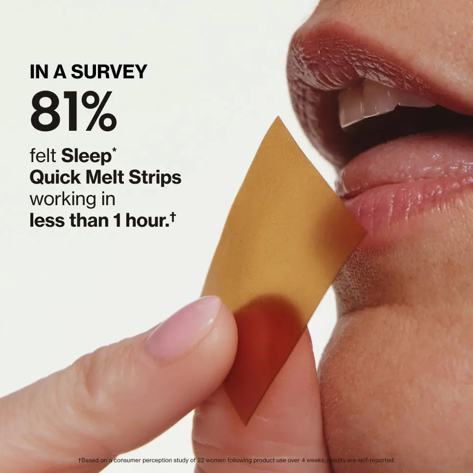 Love Wellness Sleep* Quick Melt Strips for Occasional Sleeplessness | Dissolvable Sleep Support Supplement | Melatonin, Lavender & Chamomile | Vegan & Sugar-Free | 15 Strips Dietary